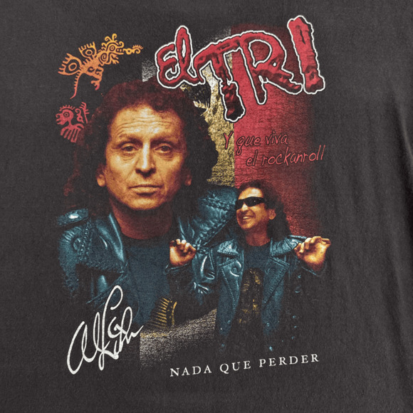 El Tri Shirt Adult MEDIUM Black Mexico Band Tee Y2K Alex Lora Nada Que Perder - Picture 3 of 8